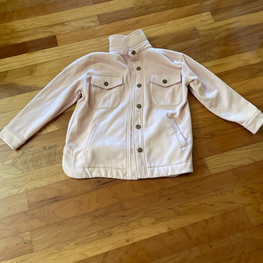 Light Pink Oversized Fleece Jacket